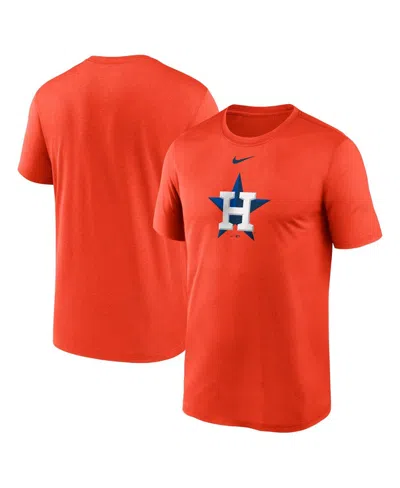 Shop Nike Men's  Orange Houston Astros Legend Fuse Large Logo Performance T-shirt