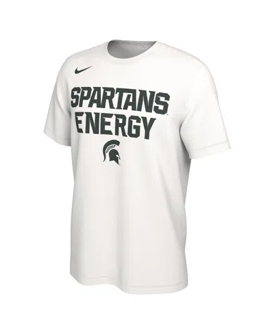 Shop Nike Men's And Women's  White Michigan State Spartans 2024 On-court Bench Energy T-shirt