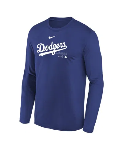 Shop Nike Big Boys  Royal Los Angeles Dodgers Authentic Collection Long Sleeve Performance T-shirt