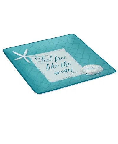 Certified International Ocean View Square Platter In Miscellaneous