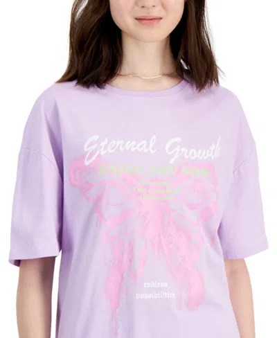 Shop Grayson Threads, The Label Juniors' Cotton Eternal Good Tee In Purple