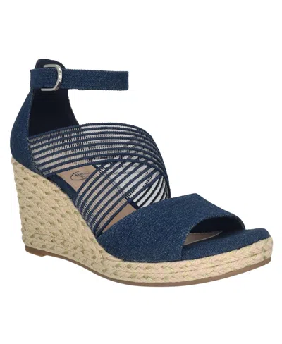 Shop Impo Women's Tizane Platform Wedge Sandals In Indigo