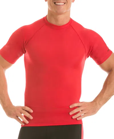 Shop Instaslim Men's Activewear Raglan Short Sleeve Crewneck T-shirt In Red