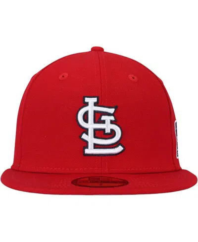New Era Red St. Louis Cardinals 2006 World Series Side Patch 9fifty Snapback Hat In Red
