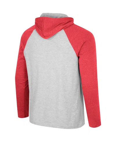 Shop Colosseum Men's  Heather Gray Alabama Crimson Tide Hasta La Vista Raglan Hoodie Long Sleeve T-shirt