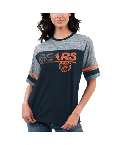 Shop G-iii 4her By Carl Banks Women's  Navy Chicago Bears Track T-shirt