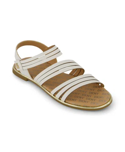Dkny Little Girls Cassie Denaris Open Toe Sandals In White