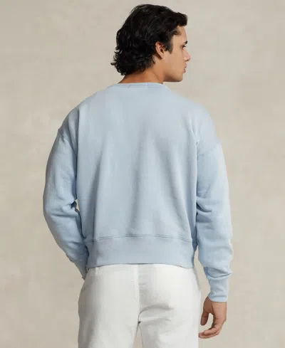 Shop Polo Ralph Lauren Men's Vintage-fit Fleece Graphic Sweatshirt In Southport Blue
