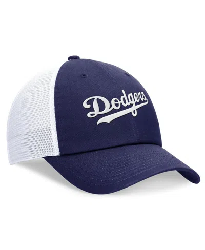 Nike Men's  Royal Los Angeles Dodgers Evergreen Wordmark Trucker Adjustable Hat In Royal