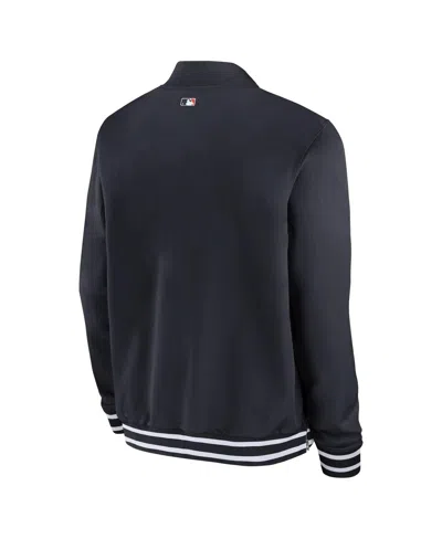 Shop Nike Men's  Navy Detroit Tigers Authentic Collection Full-zip Bomber Jacket