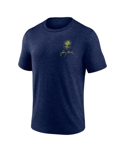 Fanatics Branded  Heather Navy Nashville Sc X Johnny Cash Oval T-shirt In Heather Navy