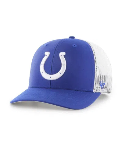 Shop 47 Brand Youth Boys And Girls ' Royal, White Indianapolis Colts Adjustable Trucker Hat In Royal,white