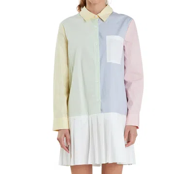 Shop English Factory Women's Colorblocked Shirtdress In Multi
