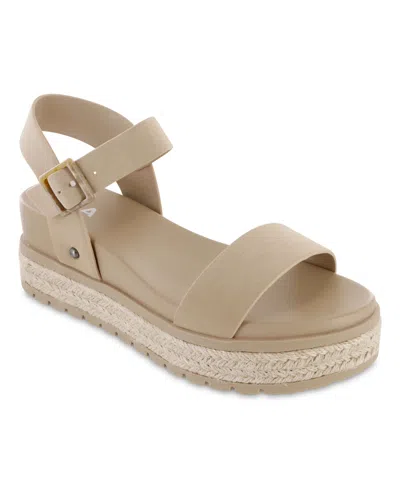 Mia Kiera Espadrille Platform Sandal In Sand