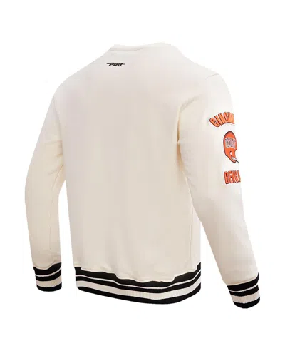 Shop Pro Standard Men's  Cream Cincinnati Bengals Retro Classics Fleece Pullover Sweatshirt