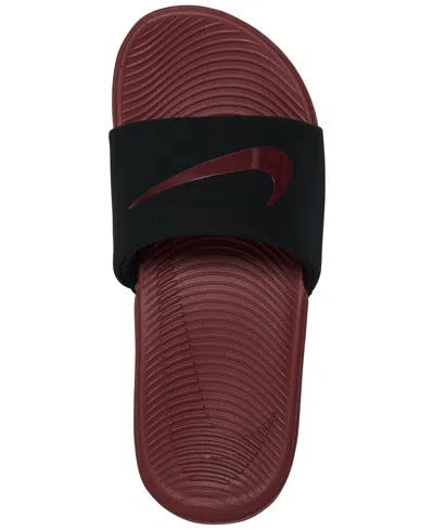 Shop Nike Little Kids Kawa Slide Sandals From Finish Line In Black,team Red