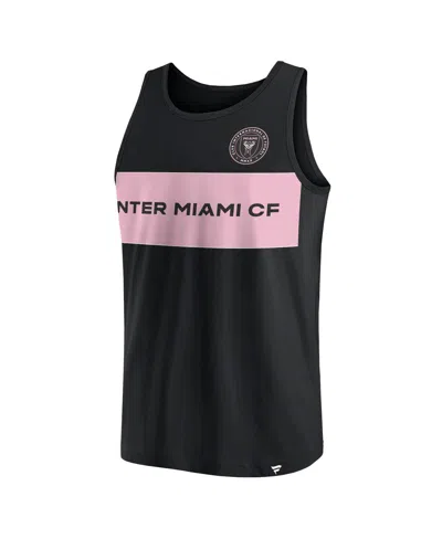 Shop Fanatics Men's  Black Inter Miami Cf Run Angle Tank Top