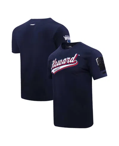 PRO STANDARD MEN'S PRO STANDARD NAVY HOWARD BISON SCRIPT TAIL T-SHIRT 