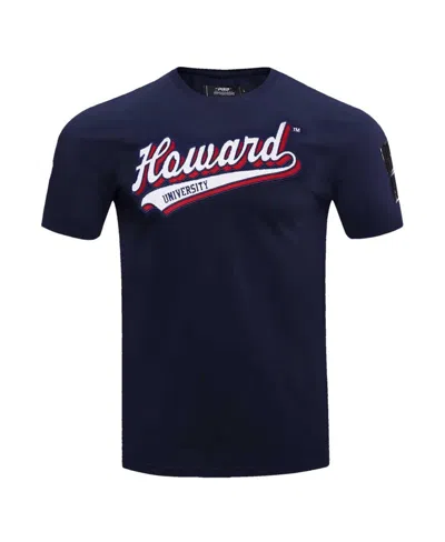 Pro Standard Men's  Navy Howard Bison Script Tail T-shirt In Navy