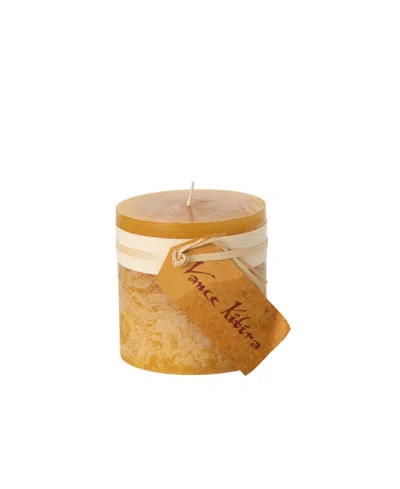 Shop Vance Kitira 4.25" Timber Pillar Candle In Brown Sugar