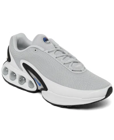 Shop Nike Men's Air Max Dn Casual Sneakers From Finish Line In Pure Platinum,hyper Royal