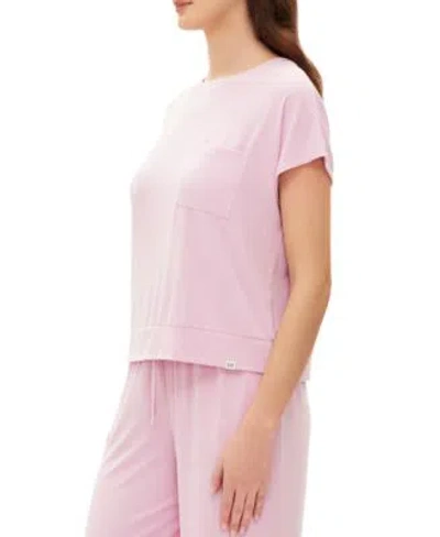 Shop Gap Body Womens Ribbed Short Sleeve Pajama Top Drawstring Pajama Pants In Oatmeal