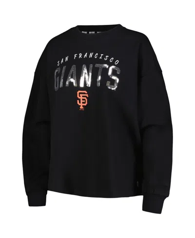 Shop Dkny Women's  Sport Black San Francisco Giants Penelope Pullover Sweatshirt