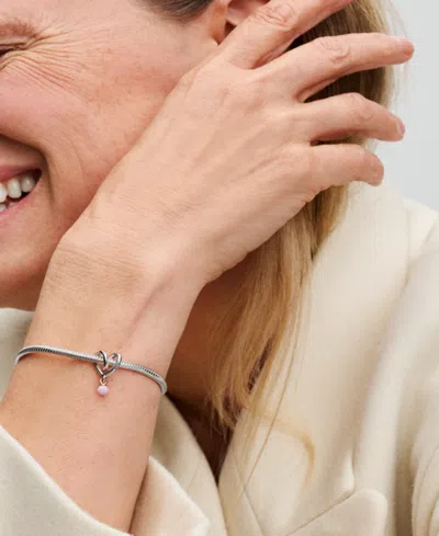 Pandora Two-tone Wrapped Heart Charm In Silver