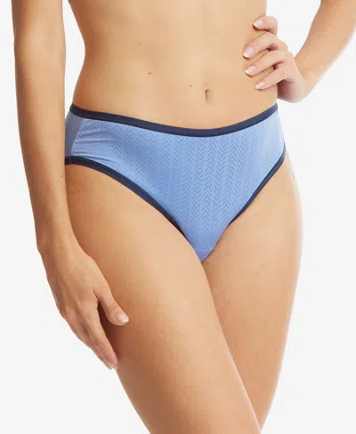 Shop Hanky Panky Women's Move Calm Rouched Back Brief Underwear 2p2184 In Cool Water Bicoastal