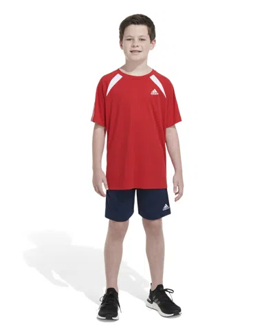 Shop Adidas Originals Big Boys Short Sleeve Aeroready Soccer T-shirt In Black