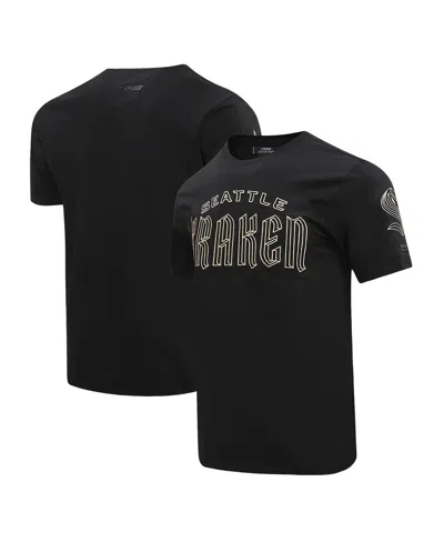 Shop Pro Standard Men's  Black Seattle Kraken Wordmark T-shirt