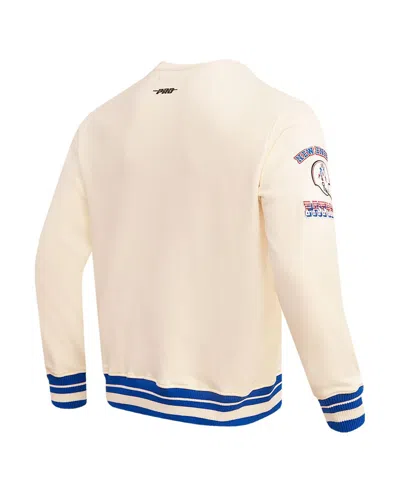 Shop Pro Standard Men's  Cream New England Patriots Retro Classics Fleece Pullover Sweatshirt