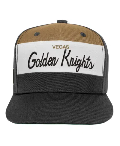 Shop Mitchell & Ness Youth Boys And Girls  Black Vegas Golden Knights Retro Script Color Block Adjustable