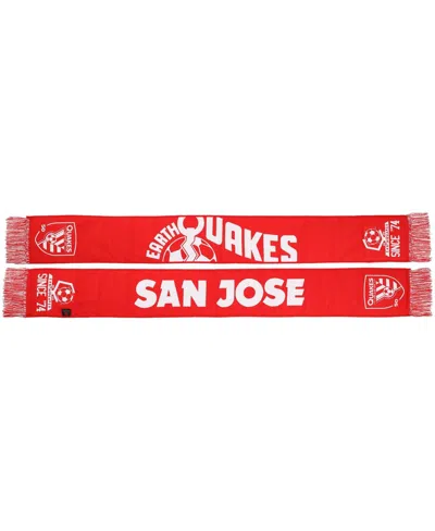 Shop Ruffneck Scarves Men's And Women's Red San Jose Earthquakes Jersey Hook Scarf
