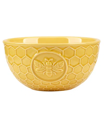 Shop Certified International French Bees Set Of 4 Embossed Honeycomb Ice Cream Bowls In Miscellaneous