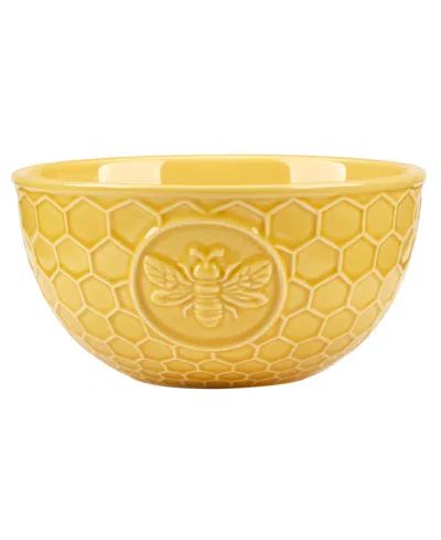 Certified International French Bees Set Of 4 Embossed Honeycomb Ice Cream Bowls In Miscellaneous