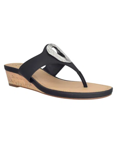 Shop Impo Women's Rosala Ornamented Thong Sandals In Black