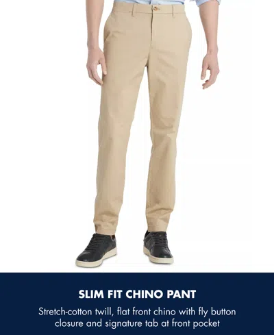 Shop Tommy Hilfiger Men's Th Flex Stretch Slim-fit Chino Pants In Chain Reac