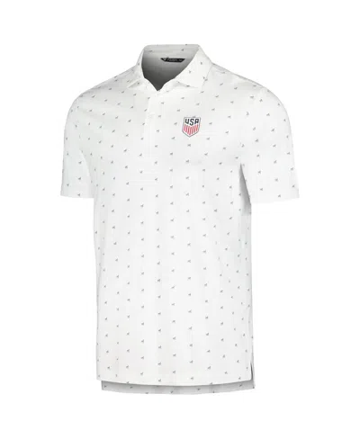 Shop Levelwear Men's  White Usmnt Rover Polo Shirt