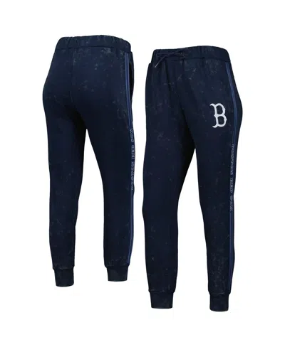 The Wild Collective Women's  Navy Boston Red Sox Marble Jogger Pants In Navy