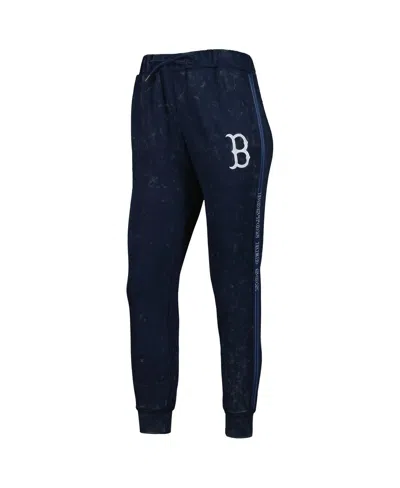 The Wild Collective Women's  Navy Boston Red Sox Marble Jogger Pants In Navy