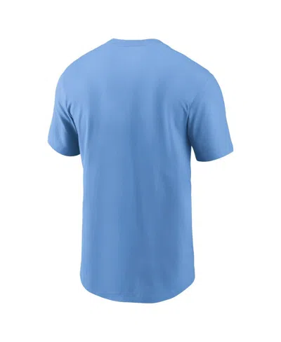 Shop Nike Men's  Light Blue Tampa Bay Rays Team Swoosh Lockup T-shirt