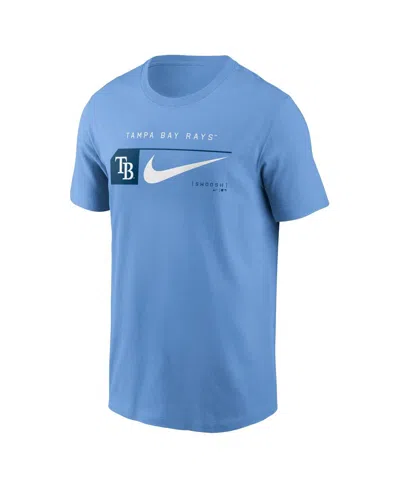 Shop Nike Men's  Light Blue Tampa Bay Rays Team Swoosh Lockup T-shirt