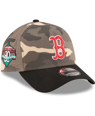 New Era Boston Red Sox Camo Crown A-frame 9forty Adjustable Hat In Camo