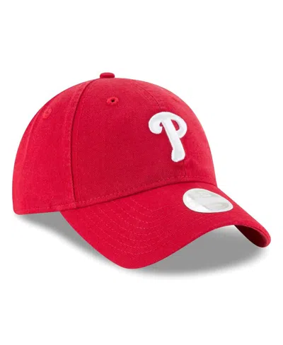 Shop New Era Women's  Red Philadelphia Phillies Team Logo Core Classic 9twenty Adjustable Hat