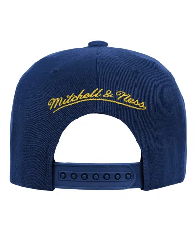Shop Mitchell & Ness Youth Boys And Girls  White, Navy Michigan Wolverines Retro Sport Color Block Script  In White,navy