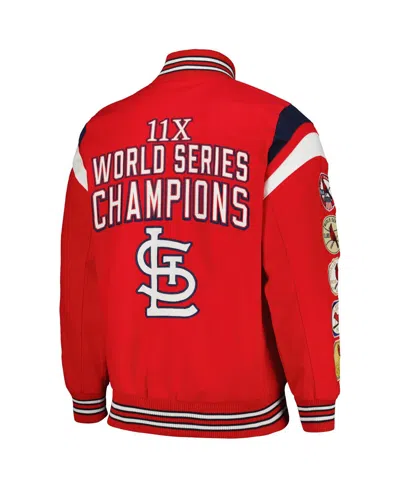 G-iii Sports By Carl Banks Red St. Louis Cardinals Quick Full-snap Varsity Jacket In Red