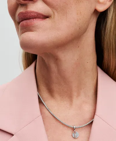 Pandora Two-tone Key To Happiness Double Dangle Charm In Silver