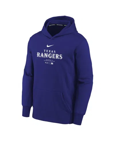 Shop Nike Big Boys  Royal Texas Rangers Authentic Collection Performance Pullover Hoodie