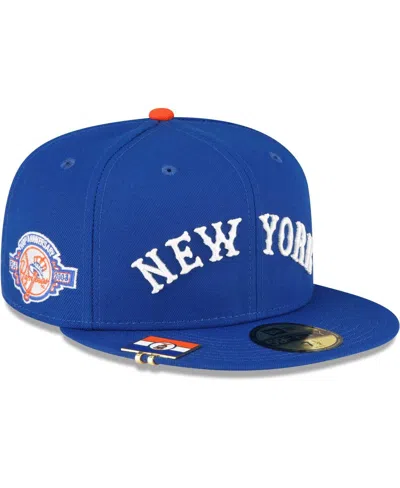 Shop New Era Men's  Royal New York Yankees City Flag 59fifty Fitted Hat